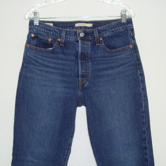 LEVI'S Premium Wedgie Big E Bootcut Button Fly Blue Denim Jeans - Picture 7 of 14